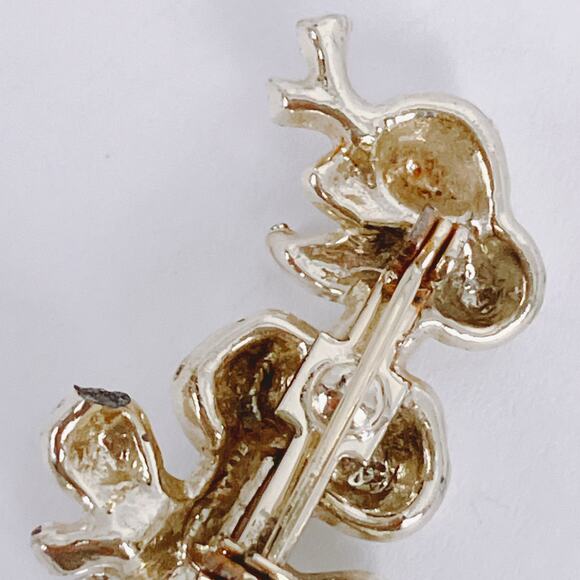 Vintage 1950s Poodle Novelty Brooch Silver Tone Enamel Mid Century Pin - Picture 8 of 10